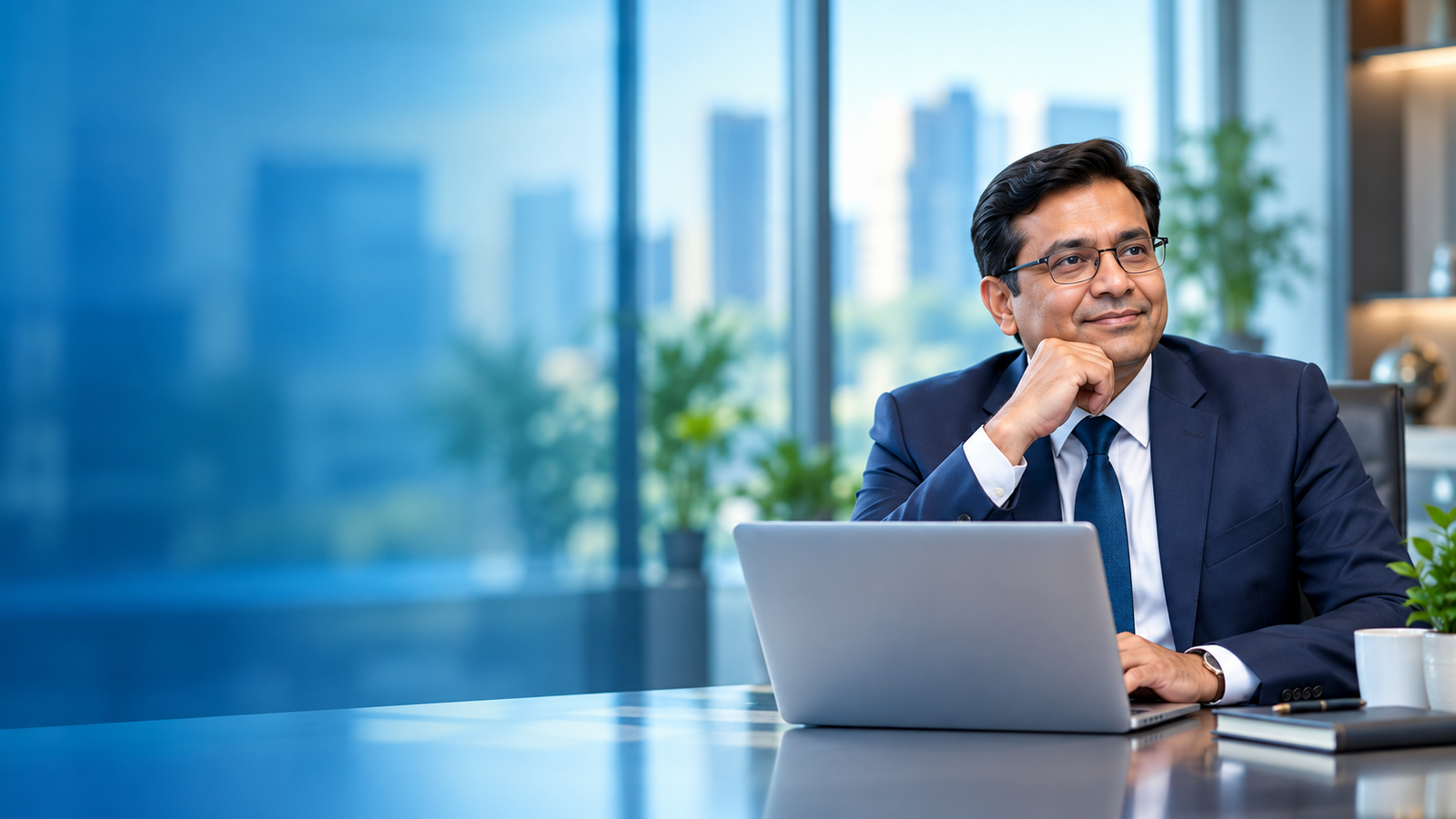 Professional chartered accountant advising businesses